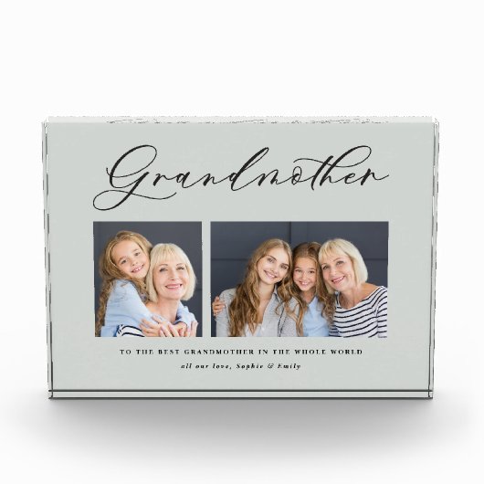 Moderne, minimale multi-foetuscript grootmoedergif fotoblokken (Voorkant)