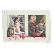 Moderne minimale multi-foto botanische elegante ch kussensloop (Voorkant)