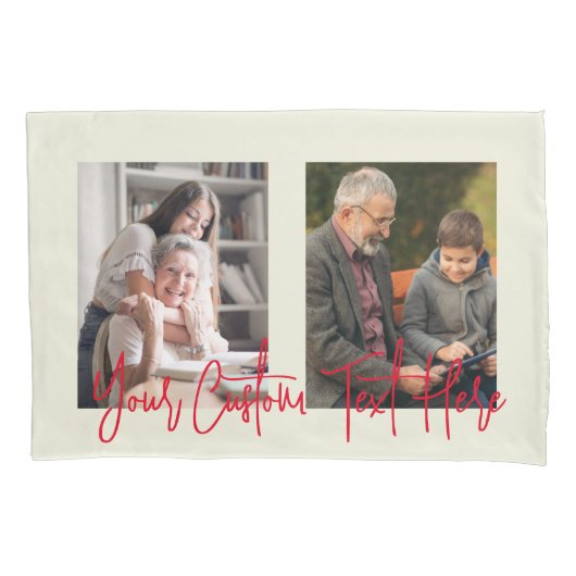 Moderne minimale multi-foto botanische elegante ch kussensloop (Voorkant)