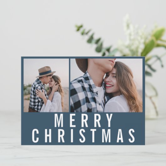 Moderne, minimale multi-foto-chic-stijlvolle kerst (Staand voorkant)