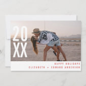 Moderne, minimale multi-foto-chic-stijlvolle kerst (Achterkant)