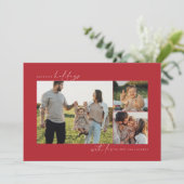 Moderne Minimale Multi Foto Vakantie Foto Kaarten (Staand voorkant)