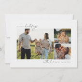 Moderne minimale multi-foto vakantiefotokaarten feestdagenkaart (Voorkant)