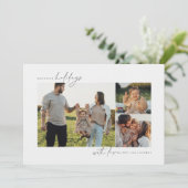 Moderne minimale multi-foto vakantiefotokaarten feestdagenkaart (Staand voorkant)