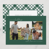 Moderne minimale multi-foto vakantiefotokaarten feestdagenkaart (Voorkant / Achterkant)