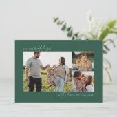 Moderne minimale multi-foto vakantiefotokaarten feestdagenkaart (Staand voorkant)