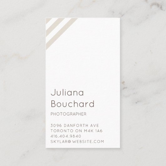 Moderne minimale multifunctionele fotografie visitekaartje (Achterkant)