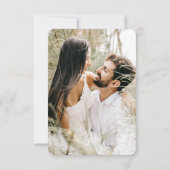 Moderne, minimale Mustard Yellow Simple Photo Save The Date (Achterkant)