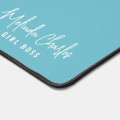 MODERNE MINIMALE naam design massief turquoise bla Bureaumat (Hoek)