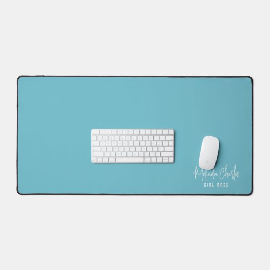 MODERNE MINIMALE naam design massief turquoise bla Bureaumat (Keyboard & Muis)