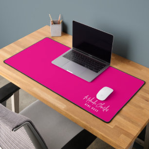 MODERNE MINIMALE naam ontwerp stevige hete fuschia Bureaumat