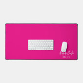 MODERNE MINIMALE naam ontwerp stevige hete fuschia Bureaumat (Keyboard & Muis)