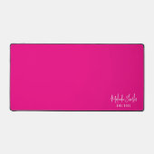 MODERNE MINIMALE naam ontwerp stevige hete fuschia Bureaumat (Voorkant)