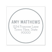 Moderne Minimale naam Terugkeeradres Stempel (Design)