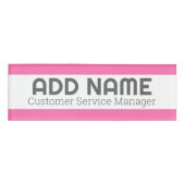 Moderne minimale naam Titel Kleur Accent Medewerke Naambadge (Voorkant)