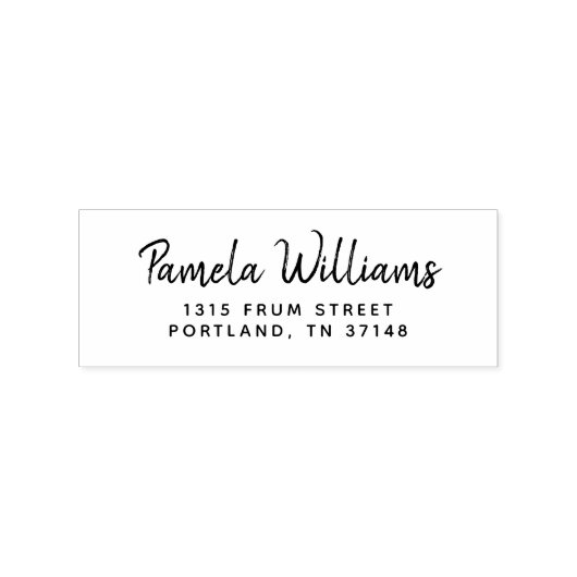 Moderne Minimale NaamTerugkeer van de Naam van de  Rubberstempel (Afrduk)