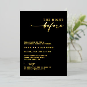Moderne Minimale nacht voor het repetitief avondet Folie Uitnodiging