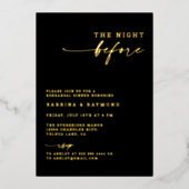 Moderne Minimale nacht voor het repetitief avondet Folie Uitnodiging (Voorkant)