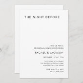 Moderne Minimale nacht voor het repetitief avondet Kaart (Voorkant / Achterkant)