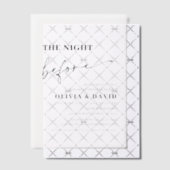 Moderne Minimale nacht voor het repetitief avondet Vellum Uitnodigingen (Offset (Uitnodiging))