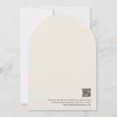 Moderne Minimale Neutrale Foto QR-code Trouwen Kaart (Achterkant)