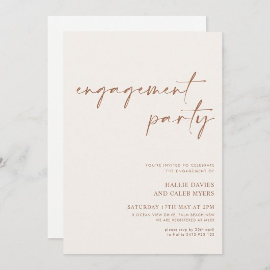 Moderne minimale neutrale servicepartij kaart (Voorkant / Achterkant)