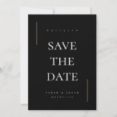 Moderne minimale niet-foto save the date (Voorkant)
