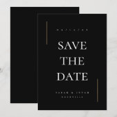 Moderne minimale niet-foto save the date (Voorkant / Achterkant)