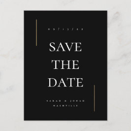 Moderne minimale niet-foto save the date aankondigingskaart