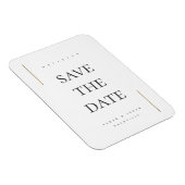Moderne minimale niet-foto save the date magneet (Rechterzijde)