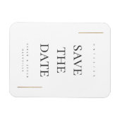 Moderne minimale niet-foto save the date magneet (Horizontaal)
