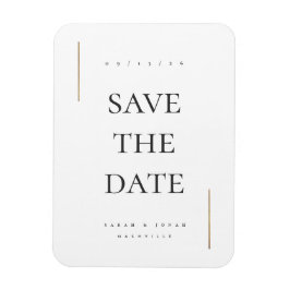 Moderne minimale niet-foto save the date magneet