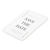 Moderne minimale niet-foto save the date magneet (Linkerzijde)