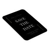 Moderne minimale niet-foto save the date magneet (Rechterzijde)