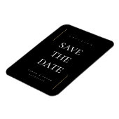 Moderne minimale niet-foto save the date magneet (Linkerzijde)