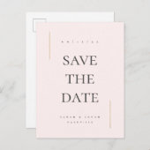 Moderne minimale niet-foto slaat de datum op aankondigingskaart (Voorkant / Achterkant)