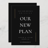 Moderne minimale niet-foto wijzigen van de datum save the date (Voorkant / Achterkant)