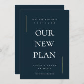 Moderne minimale niet-foto wijzigen van de datum save the date (Voorkant / Achterkant)