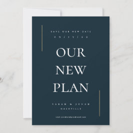 Moderne minimale niet-foto wijzigig de datum save the date