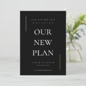 Moderne minimale niet-foto wijziging van de datum save the date (Staand voorkant)