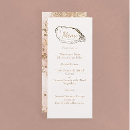 Moderne minimale Oester Pearl Beach bruiloft Menu