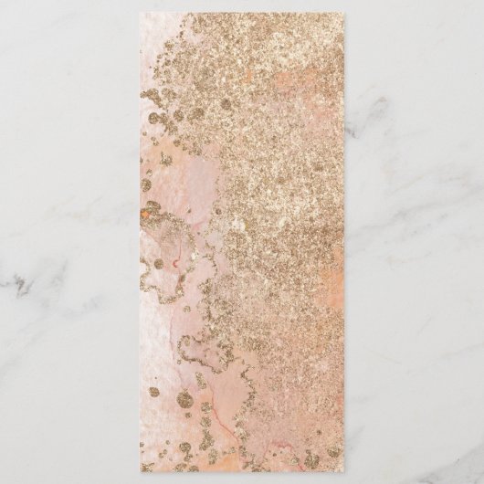 Moderne minimale Oester Pearl Beach bruiloft Menu (Achterkant)