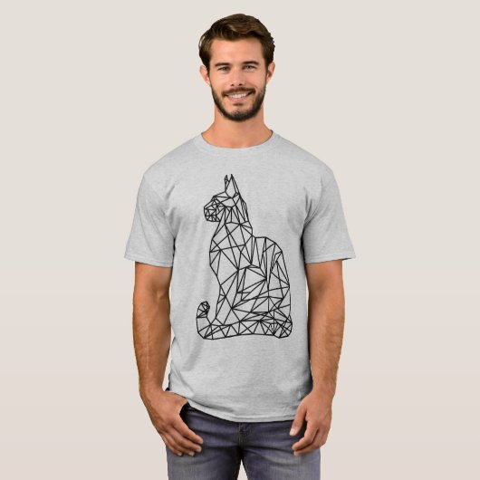 Moderne, minimale ongeisex Abstracte geometrische  T-shirt (Voorkant volledig)