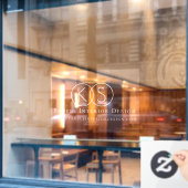 Moderne, minimale ontwerpbedrijfsmonogram raamsticker (Cafe Raam)