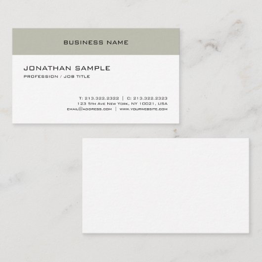 Moderne minimale ontwerprendementscrisis visitekaartje (Voorkant / Achterkant)