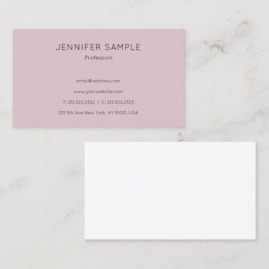 Moderne, minimale ontwerpSjabloon elegant  Visitekaartje (Voorkant / Achterkant)
