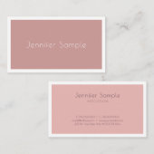 Moderne, minimale ontwerpstijlvolle, elegante vorm visitekaartje (Voorkant / Achterkant)