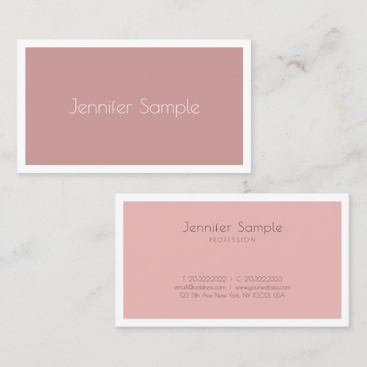 Moderne, minimale ontwerpstijlvolle vormgeving met visitekaartje (Voorkant / Achterkant)