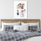 Moderne, minimale, op maat gemaakte familie 5 foto canvas afdruk (Insitu (Slaapkamer))