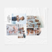 Moderne, minimale, op maat gemaakte familie 5 foto fleece deken (Voorkant (Horizontaal))